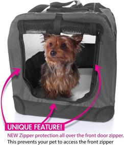 img 3 attached to 2PET Folding Soft Dog Crate: Compact & Convenient for Indoor, Travel, and Training - Ideal for Small Pets up to 15 lbs - 20 Inches Beige