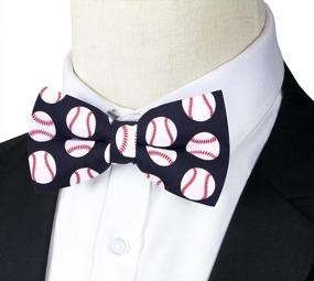 img 3 attached to Stylish Pre-Tied Bow Tie With Adorable Patterns - Adjustable For Adults And Children