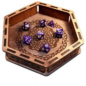 img 2 attached to Arena for cubes (dice-tray) hexagonal, dark brown.
