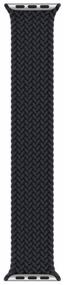 img 1 attached to Elastic Nylon Band for Apple Watch 38mm/40mm (Apple Watch) / Fabric Woven Mono Bracelet Size L (145mm), Black