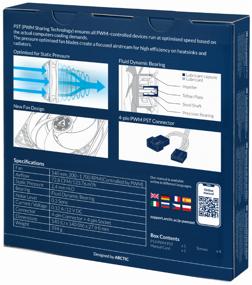 img 4 attached to Fan for Arctic P14 PWM PST case, white