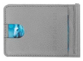 img 2 attached to Money clip cardholder leather for coins, cardholder leather for coins, ZMG533-Nickel Richline