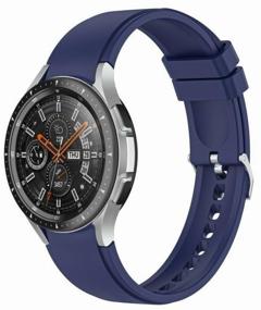 img 1 attached to Silicone strap for Samsung Galaxy Watch 4 Classic 46mm, Watch 4 Classic 42mm, Watch 4 44mm, Watch 4 40mm - blue