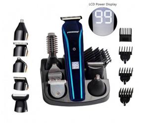 img 1 attached to 💇 ProMozer MZ-2027 Haircut Set in Black/Blue