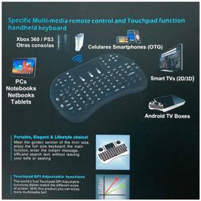 img 3 attached to Мини клавиатура беспроводная Espada i8wh Backlit Smart TV с тачпадом, АААх2, без подсветки, RUS