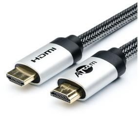img 1 attached to 🔌 Atcom High Speed HDMI Cable 2.0 - 10m (Silver/Black)