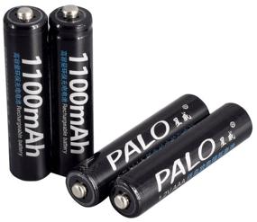 img 3 attached to Аккумуляторные батарейки типа ААА Palo 1100 mAh, 1,2 V 4 шт ( Мизинчиковые ) Ni-MH Кейс