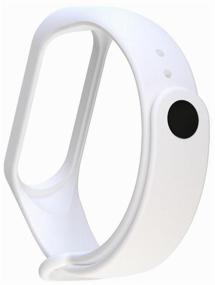 img 3 attached to Силиконовый ремешок для Xiaomi Mi Band 3/4, белый