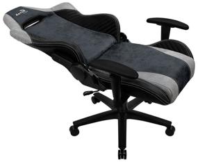 img 2 attached to Gaming chair AeroCool Baron, upholstery: imitation leather/textile, color: steel blue