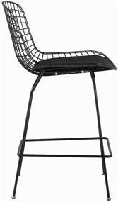 img 3 attached to Bertoia semi-bar chair with low back, black, with black cushion (set of 4 pcs)