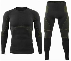 img 1 attached to Thermal underwear for men. Black. Size 2XL (52-54), height 182-188cm.