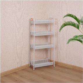 img 3 attached to Bookcase "Ladia 24", storage rack, 4 shelves, 44x25x96, gray