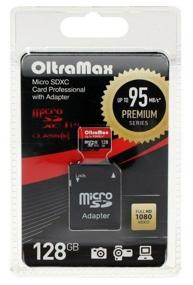 img 3 attached to MicroSD 128GB OltraMax Class 10 Premium UHS-I U3 (95 Mb/s) SD adapter