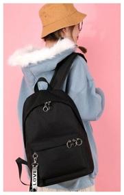 img 2 attached to 🎒 Chic Urban Women's Black Backpack with Laptop Compartment: Stylish & Functional