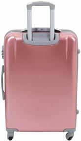 img 3 attached to Чемодан на колесах дорожный средний багаж для путешествий для девочек m TEVIN размер М 64 см 62 л легкий 3.2 кг прочный поликарбонат Розовый