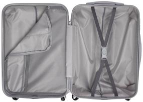 img 1 attached to TEVIN case, ABS plastic, support legs on the side wall, 37 l, size S, gray