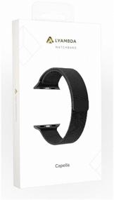 img 1 attached to 📿 Enhance your Apple Watch with Lyambda Capella Stainless Steel Strap in 42/44 mm, black