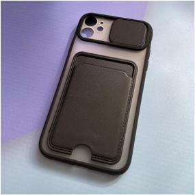 img 2 attached to Case to iPhone 11 with card pocket and camera protection Black / Case to 11 IPhone with camera protection / Business card holder case to 11 iPhone