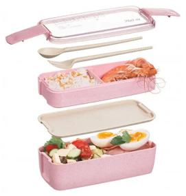 img 2 attached to Lunch box with cutlery, 750 ml, pink