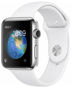 img 2 attached to Apple Watch Series 2 42mm Stainless Steel Case with Sport Band