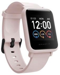 img 2 attached to 🌸 Stylish and Affordable: Amazfit Bip S Lite Smart Watch in Pink Cherry