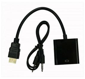 img 1 attached to PALMEXX HDMI-VGA Adapter Cable with Audio, Black