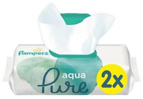 img 2 attached to Влажные салфетки Pampers Aqua Pure, пластиковая крышка, 96 шт.