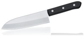 img 3 attached to 🔪 Tojiro Western Santoku Knife F-311 - 17 cm Blade: Enhance Your Culinary Skills with Precision and Versatility