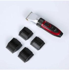 img 1 attached to Машинка для стрижки GEEMY волос Professional Hair Clipper арт. GM-550 красный, черный, красный, черный
