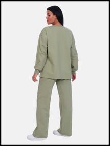 img 4 attached to Women's tracksuit, women's sweatshirt, sweatshirt with trousers oversized pants 56
