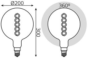 img 2 attached to Lamp LED gauss 154802008, E27, 8 W, 2400 K