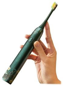 img 3 attached to Soocas Electric Toothbrush (X3U Van Gogh Green) 2 nozzles, green