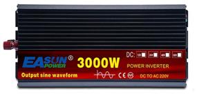 img 1 attached to Inverter Automotive 12 220V Power Inverter, 3000 W. Pure sine wave. Powerful voltage converter, 12V to 220V transformer. Connection of almost any household and office appliances, power tools, lighting. At the cottage, construction, in the garage.