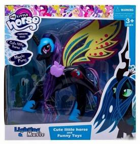 img 2 attached to Pony figurine Princess Luna, My Litlle Horse black/light, sound movable legs