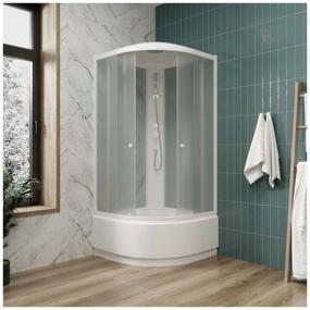 img 4 attached to Shower cabin, Parly EF821, frosted glass, high tray, 80x80 cm, white