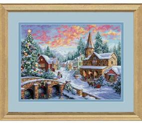 img 2 attached to Dimensions Embroidery kit Holiday Village 41 x 30 cm (08783)