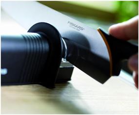 img 2 attached to 🔪 FISKARS Essential Roll-Sharp: Efficient Mechanical Knife Sharpener in Sleek Black Design