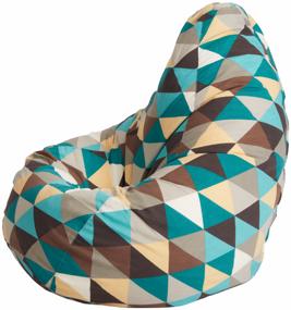 img 3 attached to 🍐 Puffbury XXL Pear Rhombus Jacquard Bean Bag Chair - 320L Capacity