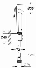 img 1 attached to Hygienic shower Grohe Tempesta-F Trigger Spray 30 27513001, chrome chrome