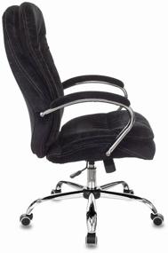 img 4 attached to Bureaucrat T-9950SL Executive Computer Chair: Textile Upholstery, Black Color - Your Ultimate Seating Solution