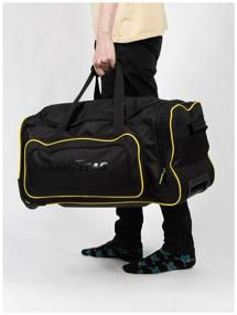 img 4 attached to Goodyear Travel Bag on Wheels with Retractable Handle, Black