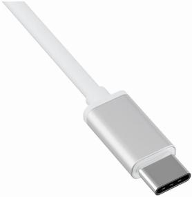 img 2 attached to Type-C hub for Macbook, GSMIN Cray adapter 3 in 1 (USB 3.1 Type-C, USB 3.0, HDMI), Silver