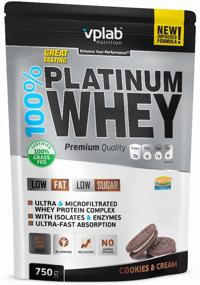 img 1 attached to Protein vplab 100% Platinum Whey, 750 gr., cookies with cream
