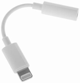 img 3 attached to iPhone and iPad headphone adapter / Lighting adapter - 3.5 mm jack (AUX) / white, in box / Original drop