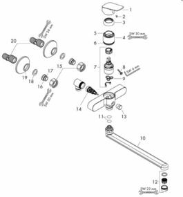 img 1 attached to hansgrohe Logis universal mixer tap 71402000