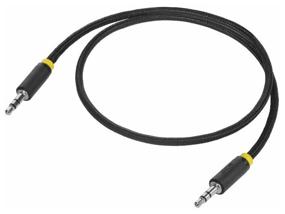 img 2 attached to GCR Audio Extension 2.0m jack 3.5mm/jack 3.5mm black, yellow border, ultraflexible, M/F, Premium, screen, stereo