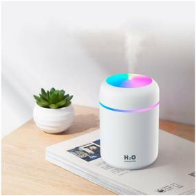 img 4 attached to Goodly Humidifier H2O: Portable LED Air Humidifier, 300 ml, White - The Perfect Solution for Clean, Moisturized Air