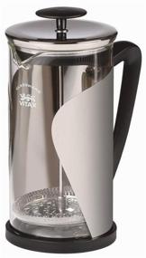 img 2 attached to French press Vitax Times VX-3025 for brewing tea and making drinks from ground coffee, 1l metal/black 1l