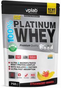img 1 attached to Protein vplab 100% Platinum Whey, 750 gr., strawberry-banana