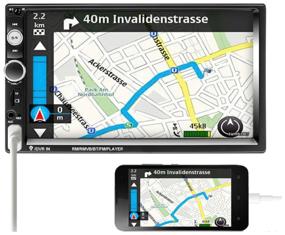 img 4 attached to Car radio Podofo K0126 2-DIN (bluetooth, USB, AUX) with camera and IR remote control